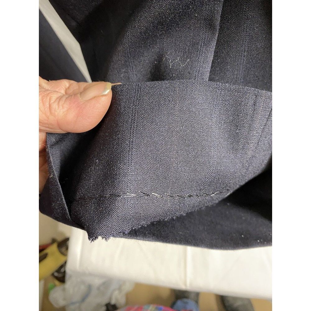 Vintage Cricketeer 2 Piece Suit Black Striped 46R Pants 37x29 Wool USA - Picture 14 of 16